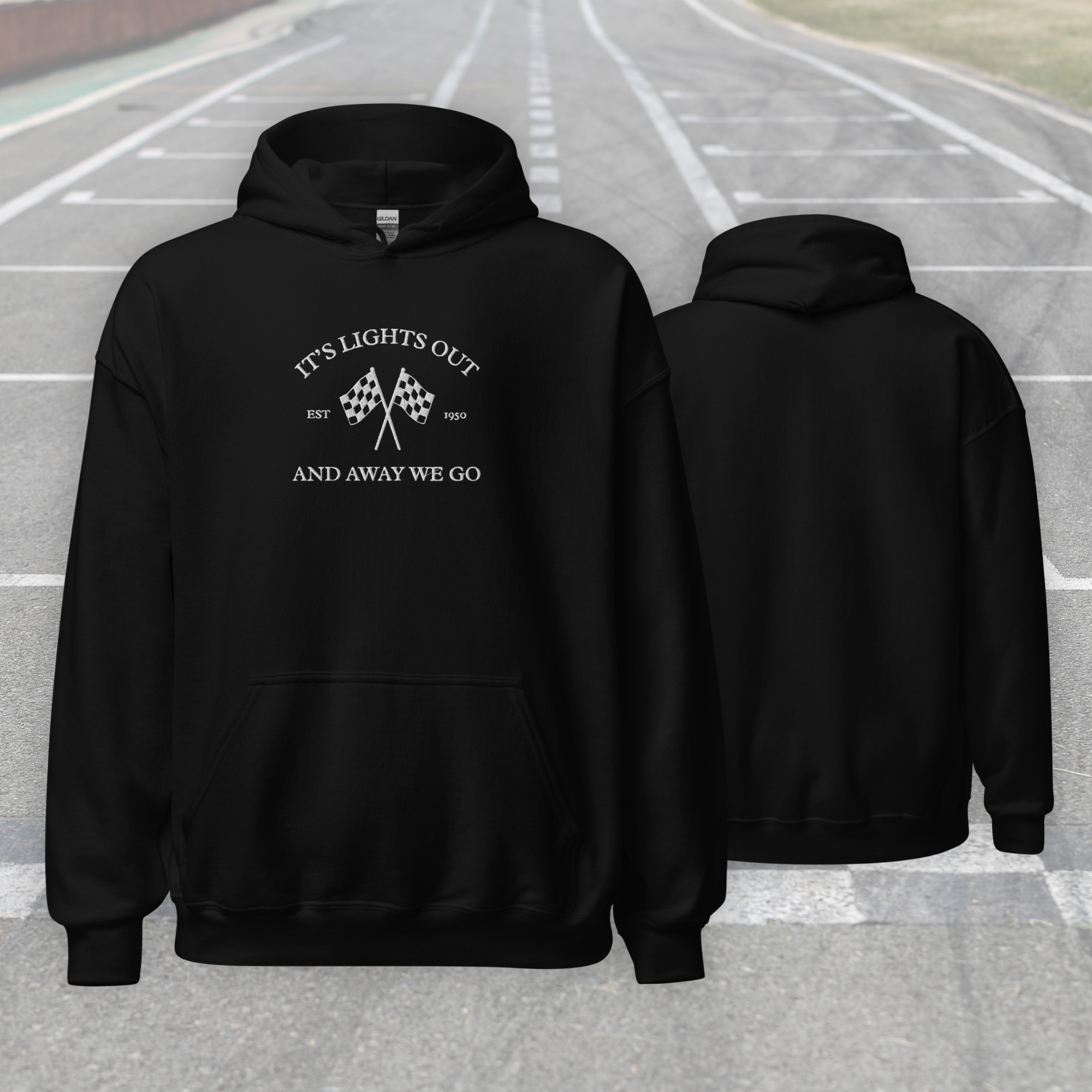 Formula 1 hoodie. It's lights out and away we go. 