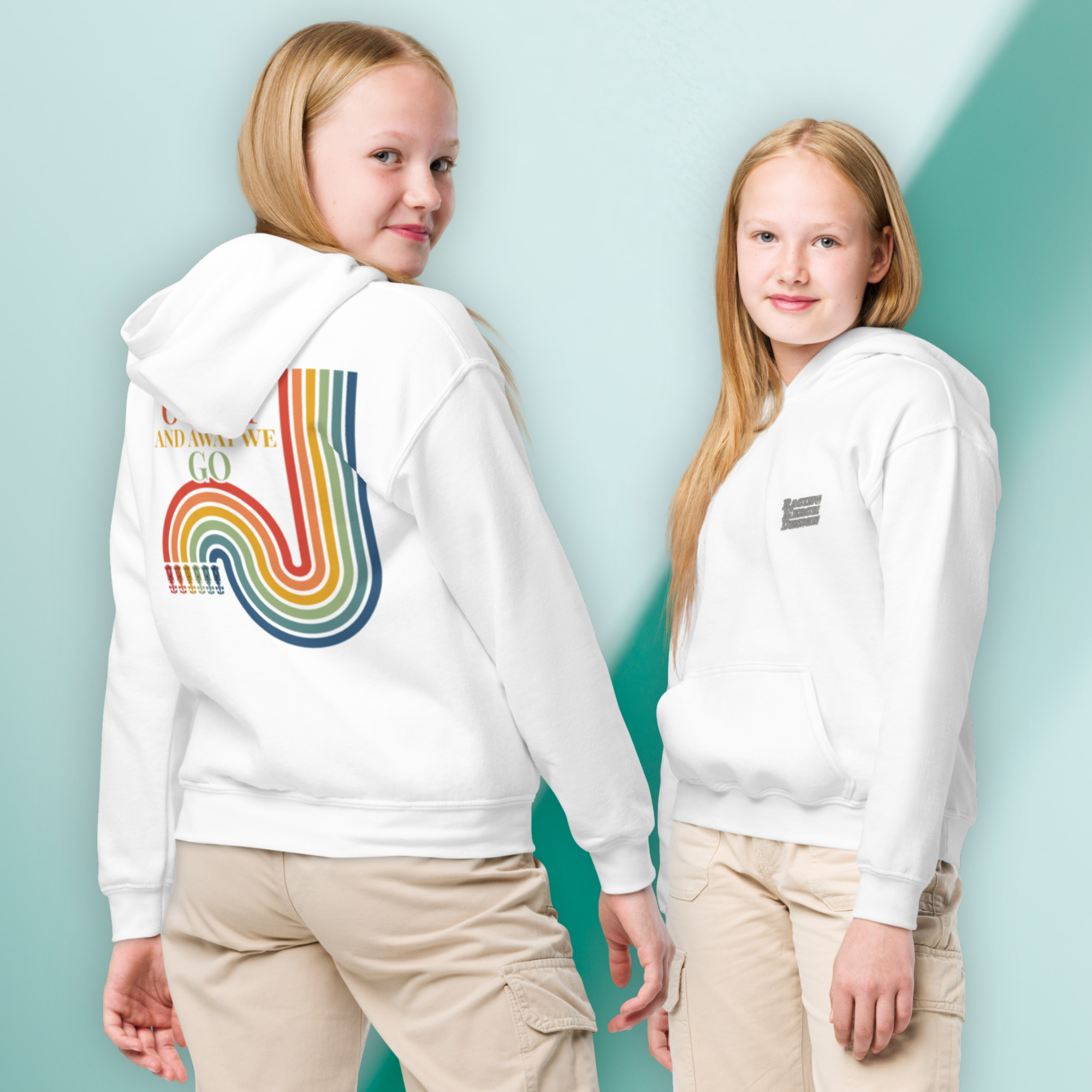 Youth racing hoodie inspired by the famous lights out moment. Comfortable motorsport hoodie for kids and young racing fans.