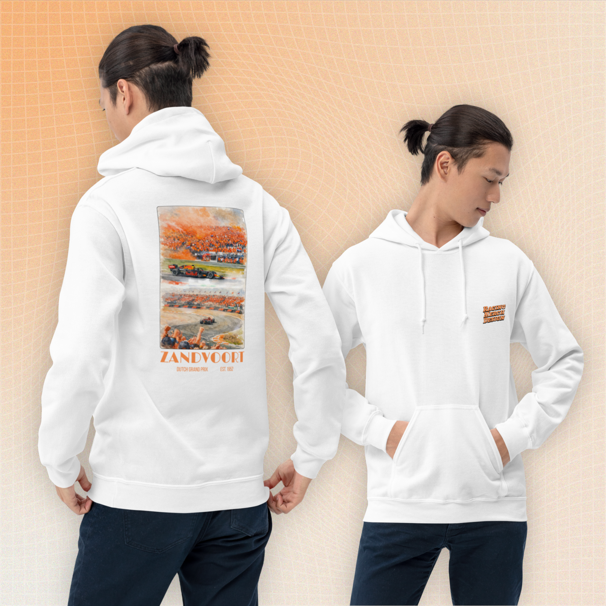 Zandvoort Dutch Grand Prix 1952 Watercolor Hoodie – Vintage F1 Racing Art Pullover