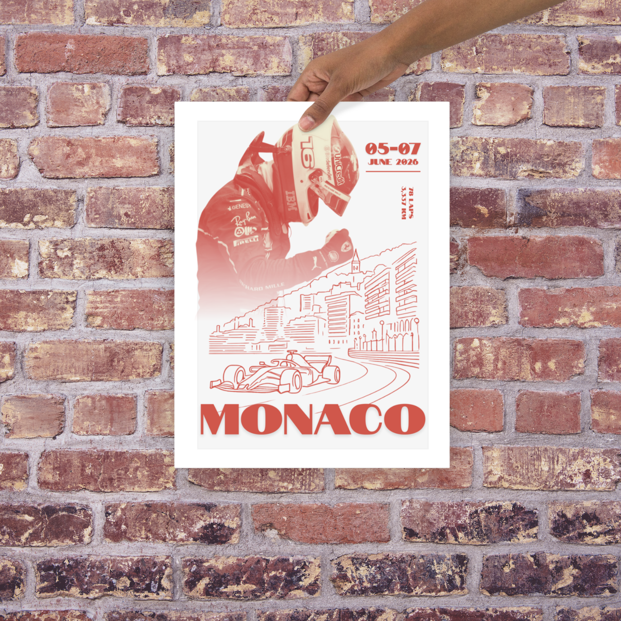 Monaco Grand Prix 2026 Poster – Monte Carlo Formula Racing Wall Art