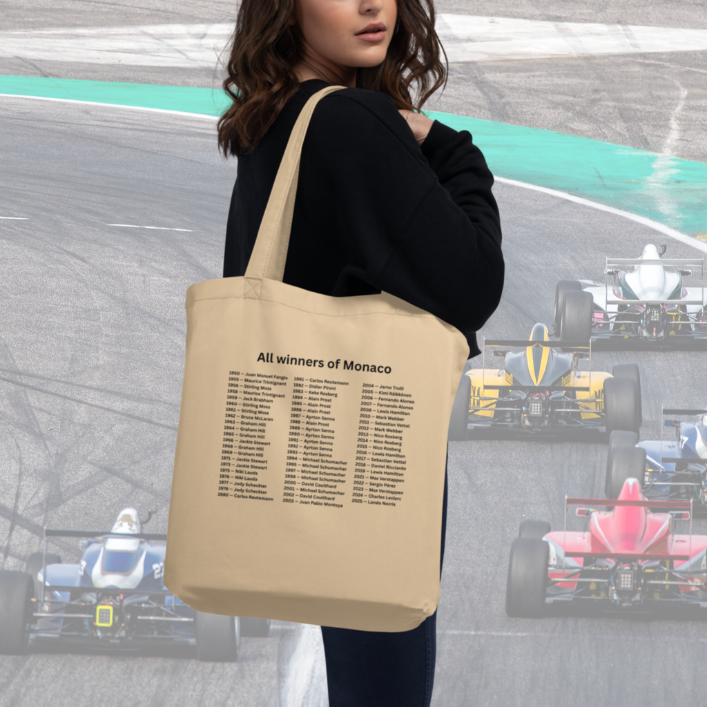 Circuit Of Monaco F1 Tote Bag – Organic Cotton Racing Tote