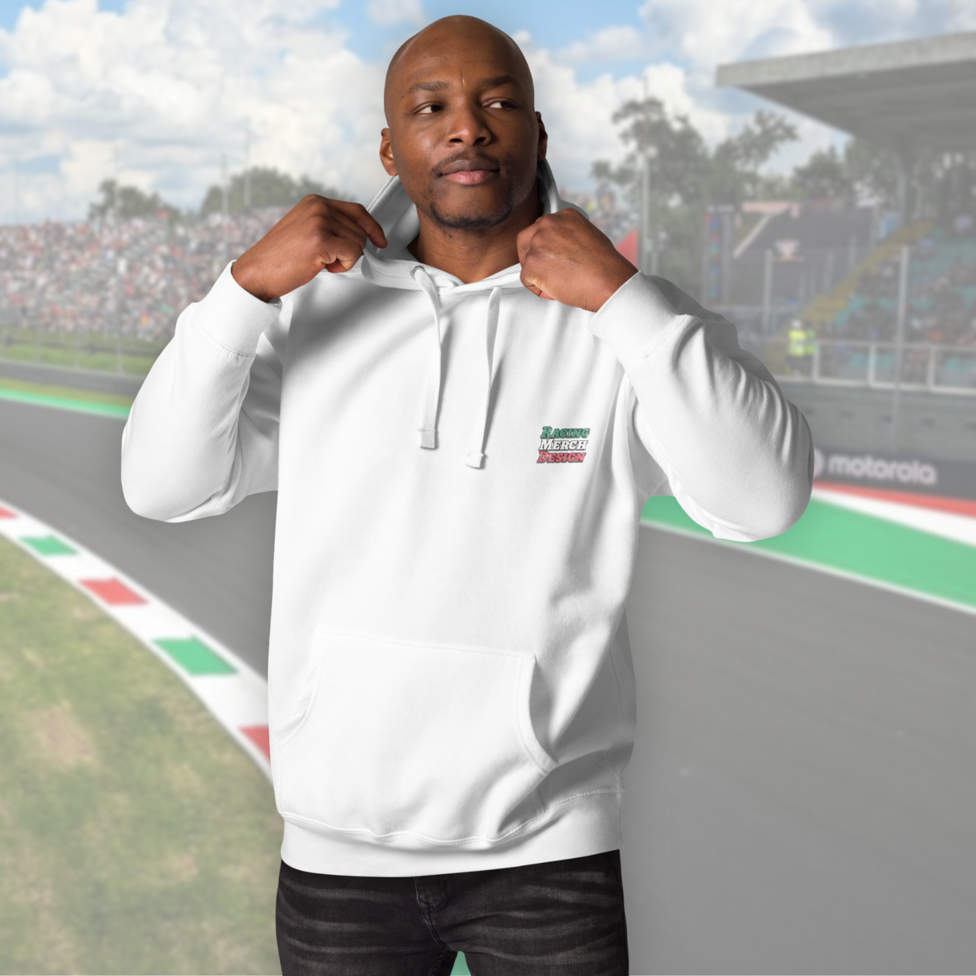 Monza 2026 Formula racing hoodie inspired by the Italian Grand Prix. Motorsport streetwear for true race fans — perfect for race weekends and everyday wear.
